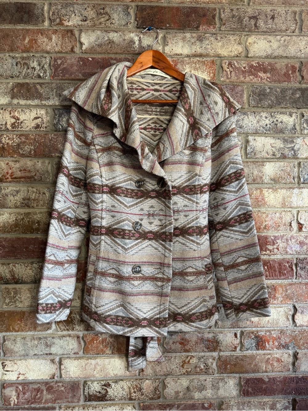 Anthropology-Daughters of the liberation hooded boho Cardigan/Jacket